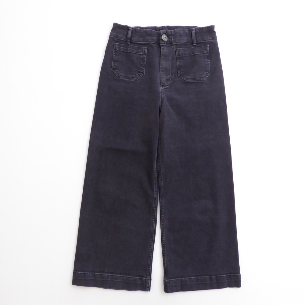 Anthropologie Women Pants Black The Skipper Wide Leg High Rise 30